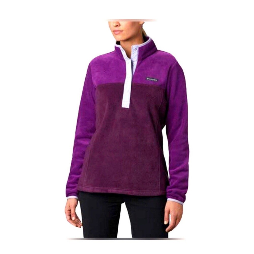 Women’s Columbia Benton Springs 1/2 Snap Pullover Sz. 1X Purple Dahlia
